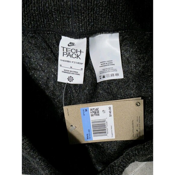 Nike Air Forward Therma-Fit IDV Tech Pack Pants Black Men Size M New FB7521-060 - Picture 8 of 8